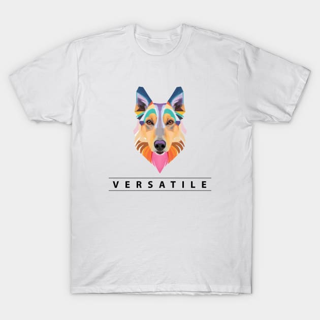 Modern Shepherd: Geometric German Shepherd T-Shirt by ATTO'S GALLERY